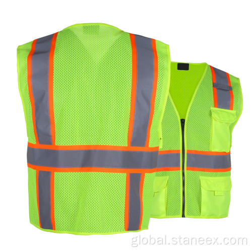 Reflective Safety Vest Breathable Mesh High Visibility Reflective Safety Vest Factory